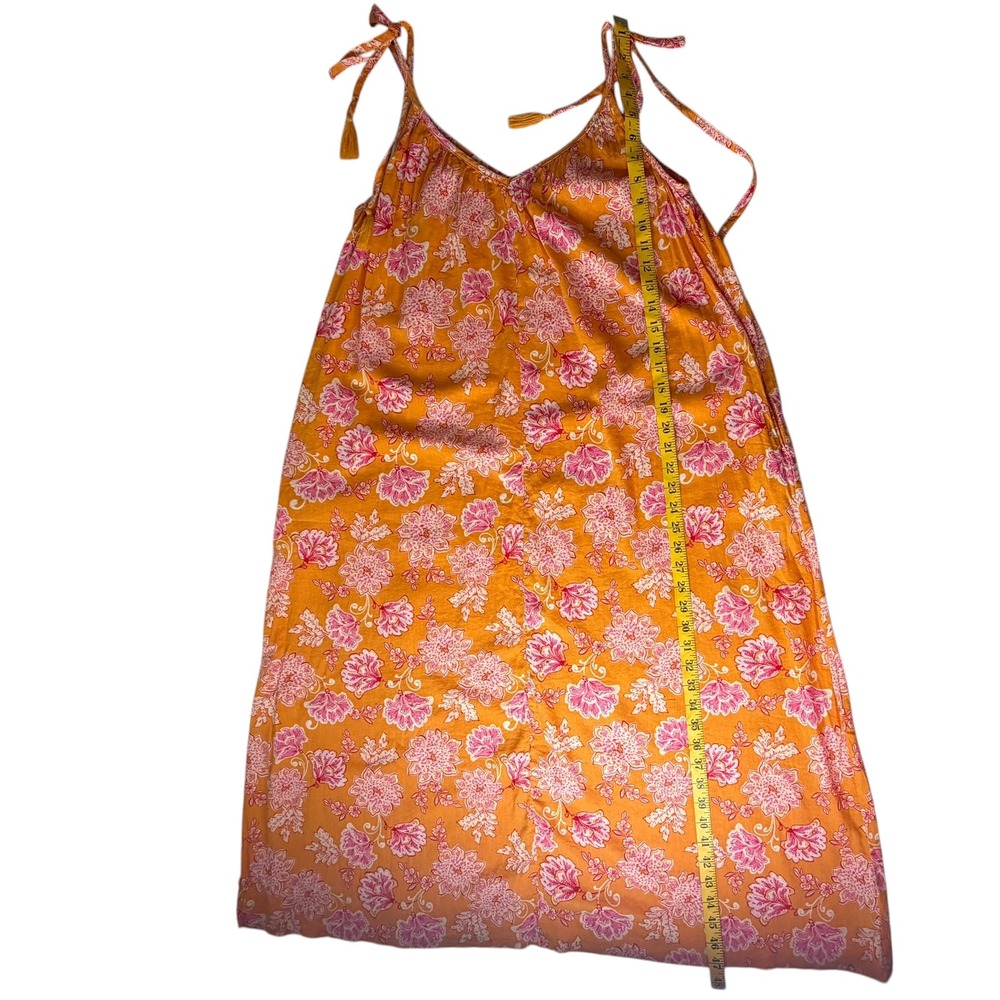 Old Navy Tie Shoulder Tasseled Floral Print All Day Maxi Swing Dress XS Resort‎ - Picture 11 of 13